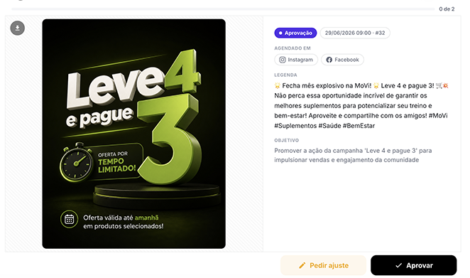 Aprovação por link